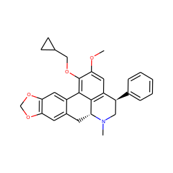 COc1cc2c3c(c1OCC1CC1)-c1cc4c(cc1C[C@H]3N(C)C[C@@H]2c1ccccc1)OCO4 ZINC000473081744