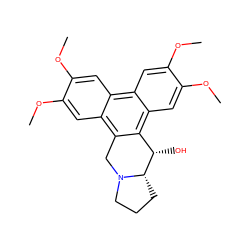 COc1cc2c3c(c4cc(OC)c(OC)cc4c2cc1OC)[C@H](O)[C@@H]1CCCN1C3 ZINC000028955186