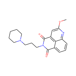 COc1cc2c3c(cccc3n1)C(=O)N(CCCN1CCCCC1)C2=O ZINC000169351723