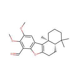 COc1cc2c3c(oc2c(C=O)c1OC)CC[C@H]1C(C)(C)CCC[C@]31C ZINC000066251291