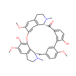 COc1cc2c3cc1Oc1c(O)c(OC)cc4c1[C@H](Cc1ccc(OC)c(c1)-c1cc(ccc1O)C(=O)[C@H]3N(C)CC2)N(C)CC4 ZINC000044305936