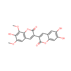 COc1cc2cc(-c3cc4cc(O)c(O)cc4oc3=O)c(=O)oc2c(OC)c1O ZINC000049111776