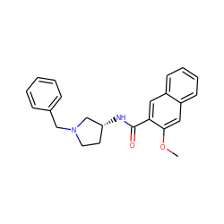 COc1cc2ccccc2cc1C(=O)N[C@@H]1CCN(Cc2ccccc2)C1 ZINC000017701835