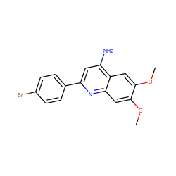 COc1cc2nc(-c3ccc(Br)cc3)cc(N)c2cc1OC ZINC000045230722