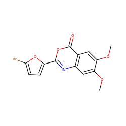 COc1cc2nc(-c3ccc(Br)o3)oc(=O)c2cc1OC ZINC000000692992