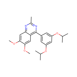 COc1cc2nc(C)nc(-c3cc(OC(C)C)cc(OC(C)C)c3)c2cc1OC ZINC000026726089