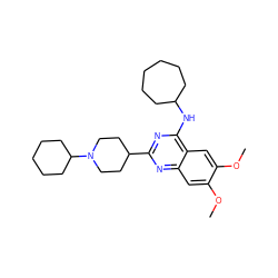 COc1cc2nc(C3CCN(C4CCCCC4)CC3)nc(NC3CCCCCC3)c2cc1OC ZINC000040848713