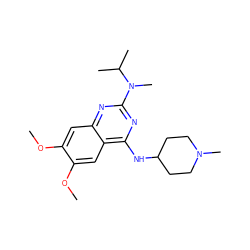 COc1cc2nc(N(C)C(C)C)nc(NC3CCN(C)CC3)c2cc1OC ZINC001772634692