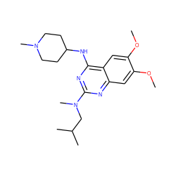 COc1cc2nc(N(C)CC(C)C)nc(NC3CCN(C)CC3)c2cc1OC ZINC001772633962