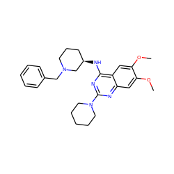 COc1cc2nc(N3CCCCC3)nc(N[C@@H]3CCCN(Cc4ccccc4)C3)c2cc1OC ZINC000149562881