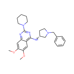 COc1cc2nc(N3CCCCC3)nc(N[C@@H]3CCN(Cc4ccccc4)C3)c2cc1OC ZINC000149529865