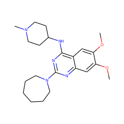 COc1cc2nc(N3CCCCCC3)nc(NC3CCN(C)CC3)c2cc1OC ZINC001772586040