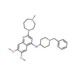 COc1cc2nc(N3CCCN(C)CC3)cc(NC3CCN(Cc4ccccc4)CC3)c2cc1OC ZINC000473118025