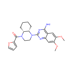 COc1cc2nc(N3CCN(C(=O)c4ccco4)[C@@H]4CCCC[C@@H]43)nc(N)c2cc1OC ZINC000003872168