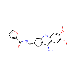 COc1cc2nc3c(c(N)c2cc1OC)C[C@H](CNC(=O)c1ccco1)C3 ZINC000013528631