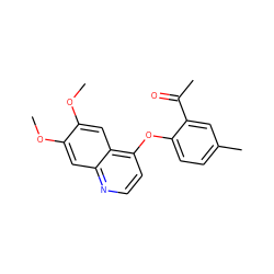 COc1cc2nccc(Oc3ccc(C)cc3C(C)=O)c2cc1OC ZINC000040937406