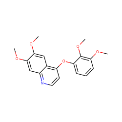 COc1cc2nccc(Oc3cccc(OC)c3OC)c2cc1OC ZINC000013859459