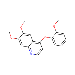 COc1cc2nccc(Oc3ccccc3OC)c2cc1OC ZINC000013859444