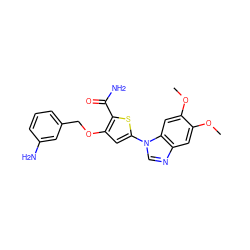 COc1cc2ncn(-c3cc(OCc4cccc(N)c4)c(C(N)=O)s3)c2cc1OC ZINC000036402318