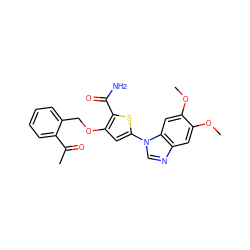 COc1cc2ncn(-c3cc(OCc4ccccc4C(C)=O)c(C(N)=O)s3)c2cc1OC ZINC000040898094