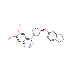 COc1cc2ncnc(N3CC[C@@H](Oc4ccc5c(c4)CCC5)C3)c2cc1OC ZINC000014956456