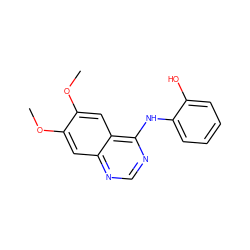 COc1cc2ncnc(Nc3ccccc3O)c2cc1OC ZINC000034031732