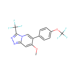 COc1cc2nnc(C(F)(F)F)n2cc1-c1ccc(OC(F)(F)F)cc1 ZINC000114878966