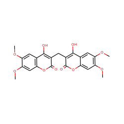 COc1cc2oc(=O)c(Cc3c(O)c4cc(OC)c(OC)cc4oc3=O)c(O)c2cc1OC ZINC000045259186