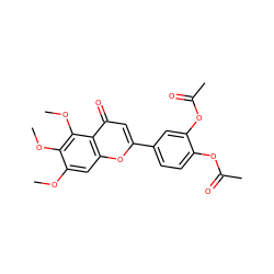 COc1cc2oc(-c3ccc(OC(C)=O)c(OC(C)=O)c3)cc(=O)c2c(OC)c1OC ZINC000026376232