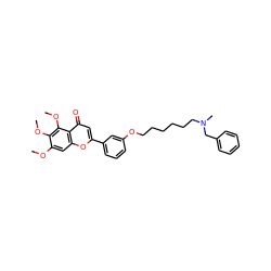 COc1cc2oc(-c3cccc(OCCCCCCN(C)Cc4ccccc4)c3)cc(=O)c2c(OC)c1OC ZINC000473115927