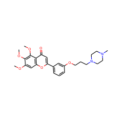 COc1cc2oc(-c3cccc(OCCCN4CCN(C)CC4)c3)cc(=O)c2c(OC)c1OC ZINC000473114113