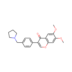 COc1cc2occ(-c3ccc(CN4CCCC4)cc3)c(=O)c2cc1OC ZINC000139944650