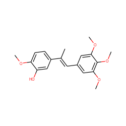 COc1ccc(/C(C)=C/c2cc(OC)c(OC)c(OC)c2)cc1O ZINC000013607896