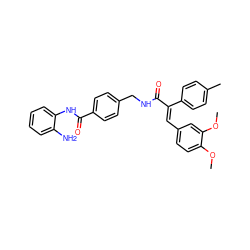 COc1ccc(/C=C(/C(=O)NCc2ccc(C(=O)Nc3ccccc3N)cc2)c2ccc(C)cc2)cc1OC ZINC000059263000