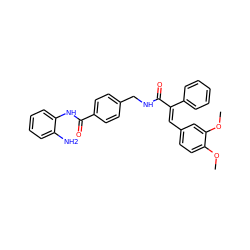 COc1ccc(/C=C(/C(=O)NCc2ccc(C(=O)Nc3ccccc3N)cc2)c2ccccc2)cc1OC ZINC000059263392