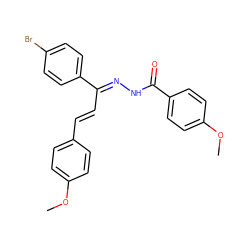 COc1ccc(/C=C/C(=N\NC(=O)c2ccc(OC)cc2)c2ccc(Br)cc2)cc1 ZINC000299838993