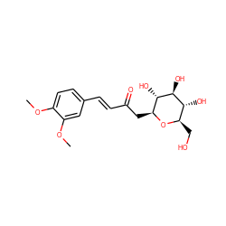 COc1ccc(/C=C/C(=O)C[C@@H]2O[C@H](CO)[C@@H](O)[C@H](O)[C@H]2O)cc1OC ZINC000062178539