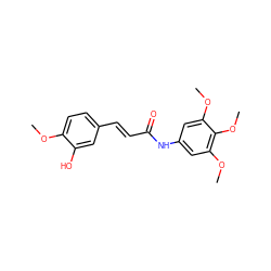 COc1ccc(/C=C/C(=O)Nc2cc(OC)c(OC)c(OC)c2)cc1O ZINC000169312387