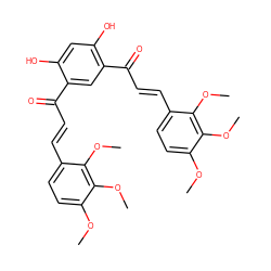 COc1ccc(/C=C/C(=O)c2cc(C(=O)/C=C/c3ccc(OC)c(OC)c3OC)c(O)cc2O)c(OC)c1OC ZINC000082156568