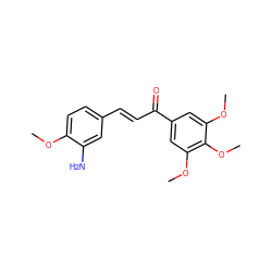 COc1ccc(/C=C/C(=O)c2cc(OC)c(OC)c(OC)c2)cc1N ZINC000013607842