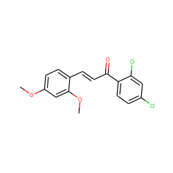 COc1ccc(/C=C/C(=O)c2ccc(Cl)cc2Cl)c(OC)c1 ZINC000006641276