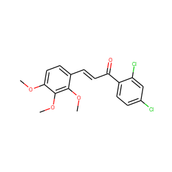 COc1ccc(/C=C/C(=O)c2ccc(Cl)cc2Cl)c(OC)c1OC ZINC000007743550