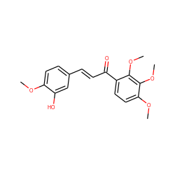 COc1ccc(/C=C/C(=O)c2ccc(OC)c(OC)c2OC)cc1O ZINC000013607854