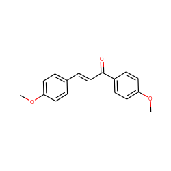 COc1ccc(/C=C/C(=O)c2ccc(OC)cc2)cc1 ZINC000003894525