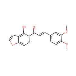 COc1ccc(/C=C/C(=O)c2ccc3occc3c2O)cc1OC ZINC000015119347