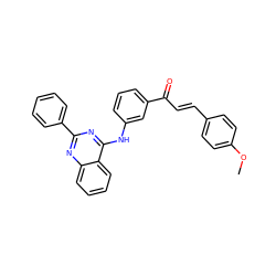 COc1ccc(/C=C/C(=O)c2cccc(Nc3nc(-c4ccccc4)nc4ccccc34)c2)cc1 ZINC000653836223