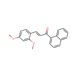 COc1ccc(/C=C/C(=O)c2cccc3ccccc23)c(OC)c1 ZINC000103174466