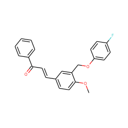 COc1ccc(/C=C/C(=O)c2ccccc2)cc1COc1ccc(F)cc1 ZINC000005007381