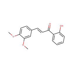 COc1ccc(/C=C/C(=O)c2ccccc2O)cc1OC ZINC000004252584