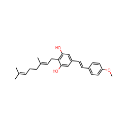 COc1ccc(/C=C/c2cc(O)c(C/C=C(\C)CCC=C(C)C)c(O)c2)cc1 ZINC000084669947